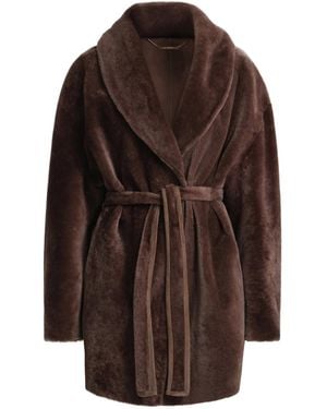 Nour Hammour Long-Sleeved Coat - Brown