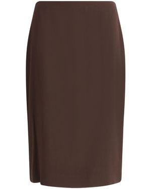 Tom Ford Back Slit Pencil Skirt - Brown