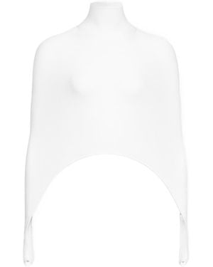 Alaïa Top Tension En Maille Seconde Peau - White
