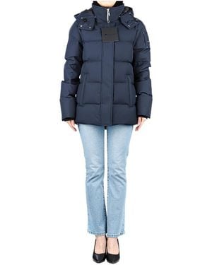 Moose Knuckles Long-Sleeved Hooded Cotton Suit - Blue