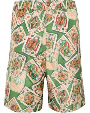 Drole de Monsieur Drôle De Monsieur Jeu De Cartes Elasticated Waistband Swim Shorts - Green