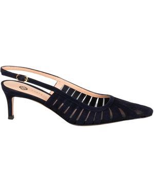 Roberto Festa Slingback Laser-Cut Detailed Court Shoes - Blue