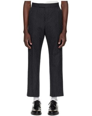 Thom Browne Striped Casual Trousers - Blue