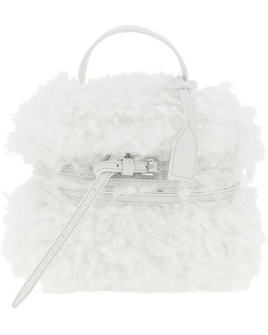 Moschino Tie Me Belted Bucket Bag - White