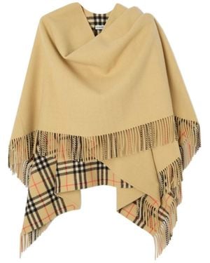 Burberry Wool Cape - Natural