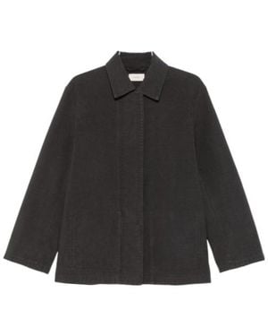 The Row Long-Sleeve Casual Jacket - Black