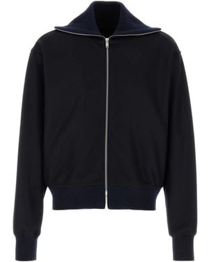 Jil Sander Long Sleeve Zip-Up Bomber Jacket - Blue