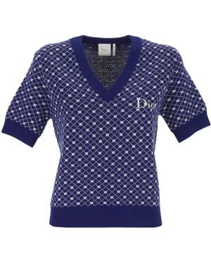 Dior Short-Sleeved Sweater - Blue