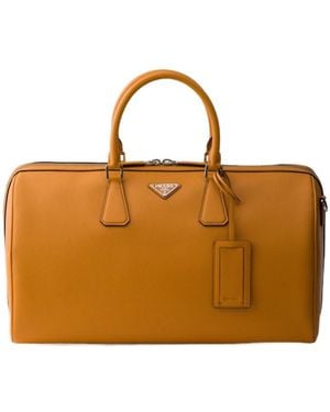 Prada Saffiano Travel Bag - Brown