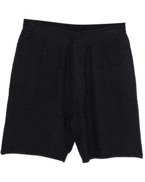 Emporio Armani Textured Shorts - Black