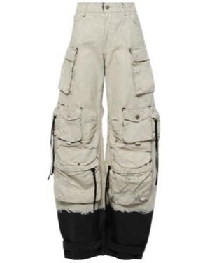 The Attico Denim Cargo Pants - White