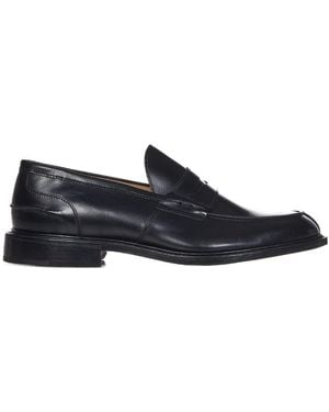 Tricker's Almond Toe Leather Loafers - Blue