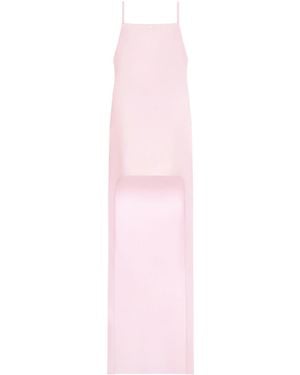 Courreges Courrèges Backless Crepe Long Dress - Pink