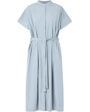 Jil Sander Poplin Belted Dress - Blue