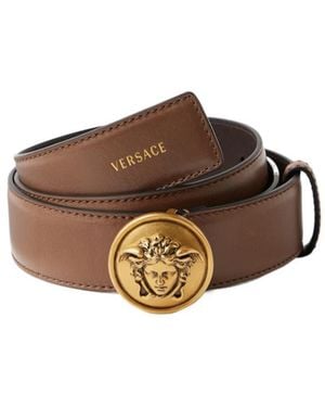 Versace Medusa Buckle Belt - Brown