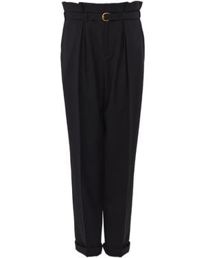 Chloé Chloé High-Waisted Wide-Leg Trousers - Black