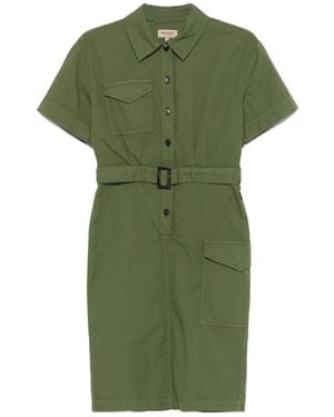 Woolrich Button Detailed Belted Dress - Green