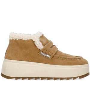 Ash Flat Ankle Boots - Natural