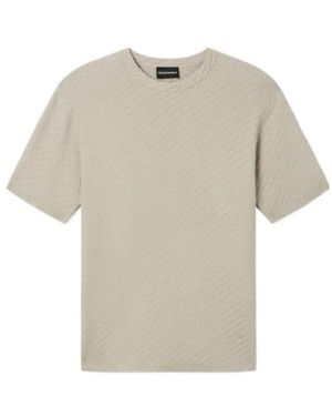 Emporio Armani Crewneck Short-Sleeved Knitted T-Shirt - White