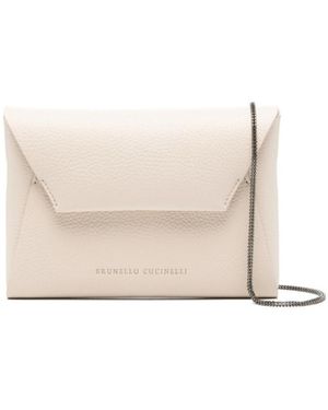 Brunello Cucinelli Envelope Chain-Strap Mini Bag - Natural