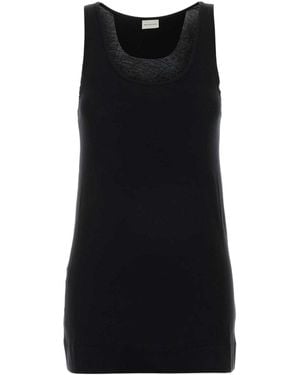 Dries Van Noten Hula Scoop-Neck Tank Top - Black