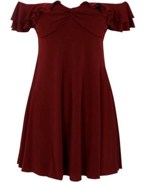 Aniye By Off-Shoulder Dress - Red