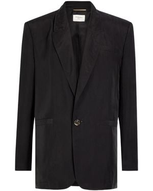 Saint Laurent Silk Blazer - Black
