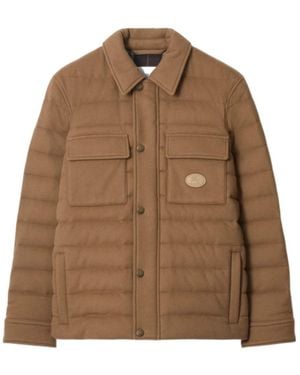 Burberry Two-Way Zip-Closure Padded Jacket - Brown