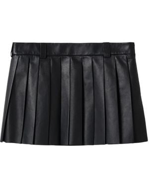 Miu Miu Nappa Leather Skirt - Black