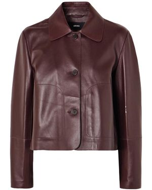 Arma Emy Leather Jacket - Brown