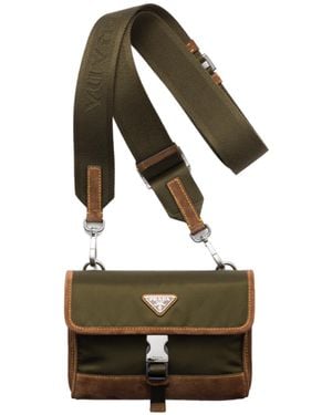 Prada Re-Nylon And Suede Smartphone Case - Multicolour