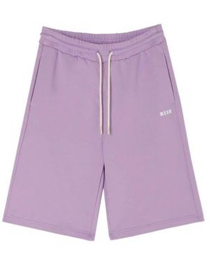 MSGM Drawstring Track Shorts - Purple