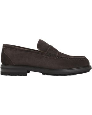 Kiton Round-Toe Loafers - Brown