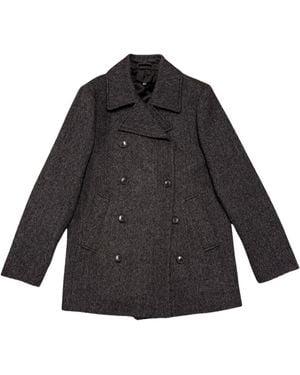 Nili Lotan Double-Breasted Coat - Grey