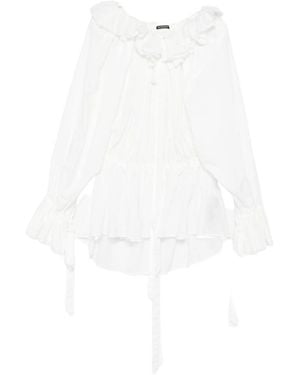 Ann Demeulemeester Bregje Ruffled Mini Dress - White
