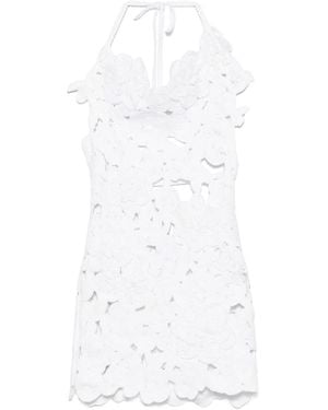 Blumarine Open-Work Mini Dress - White