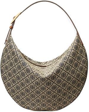 Tory Burch T Monogram Balloon Bag - Grey