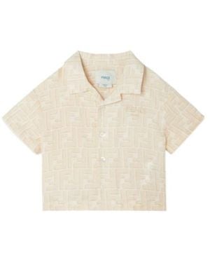 Fendi Logo-Pattern Shirt - Natural