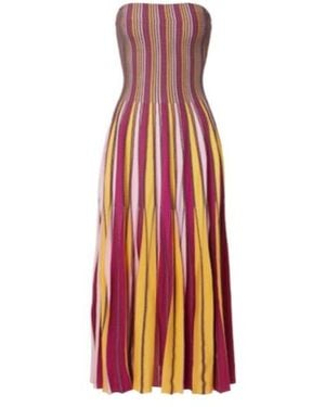 Jonathan Simkhai Soleil Striped Midi Dress - Red