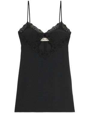Blumarine Lace-Detail Mini Dress - Black