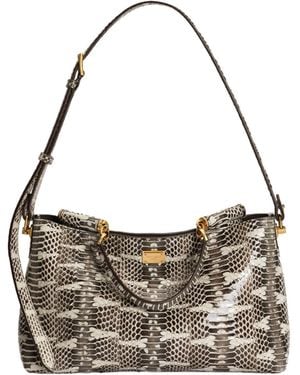 Dolce & Gabbana Medium Vittoria Shoulder And Crossbody Bag - Gray