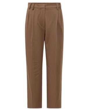 Brunello Cucinelli Pleated Tapered Pants - Brown