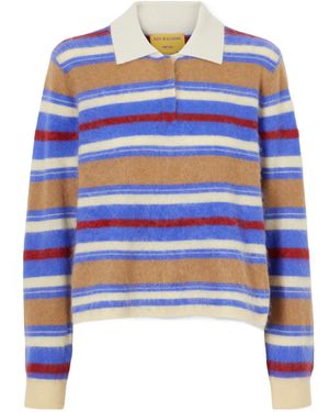 Guest In Residence Brushed Cashmere Polo Jumper - Blue