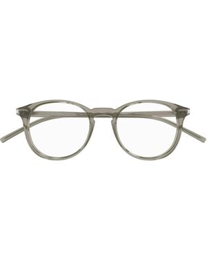Saint Laurent Eyewear Round Frame Glasses - White