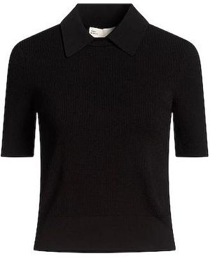 Tory Burch Plain Color Sweaters - Black