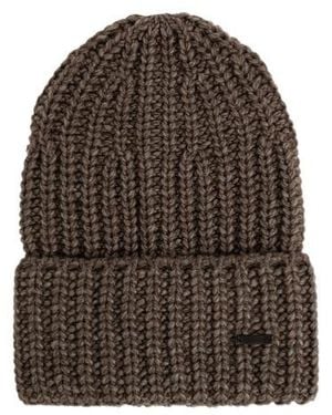 DSquared² Chunky-Knit Beanie Hat - Brown