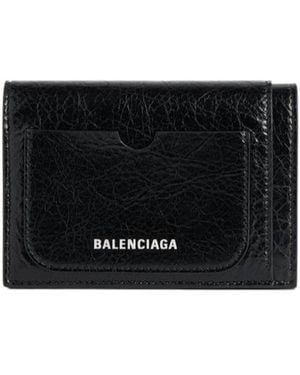 Balenciaga Superbusy Vertical Bifold Wallet - Black
