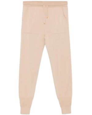 Eleventy Drawstring Cuffed Track Pants - Natural