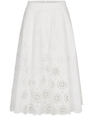 FRAME The Solstice Eyelet Skirt - White