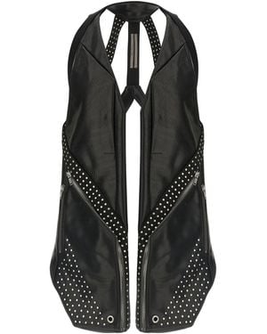 Rick Owens Sleeveless Leather Jacket - Black